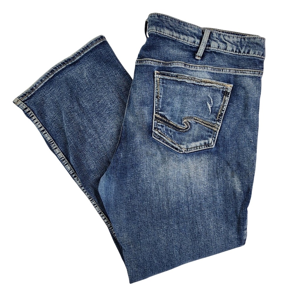 Silver Jeans Blue Suki Bootcut Women Size 22 Western Boho Casual Classic Denim